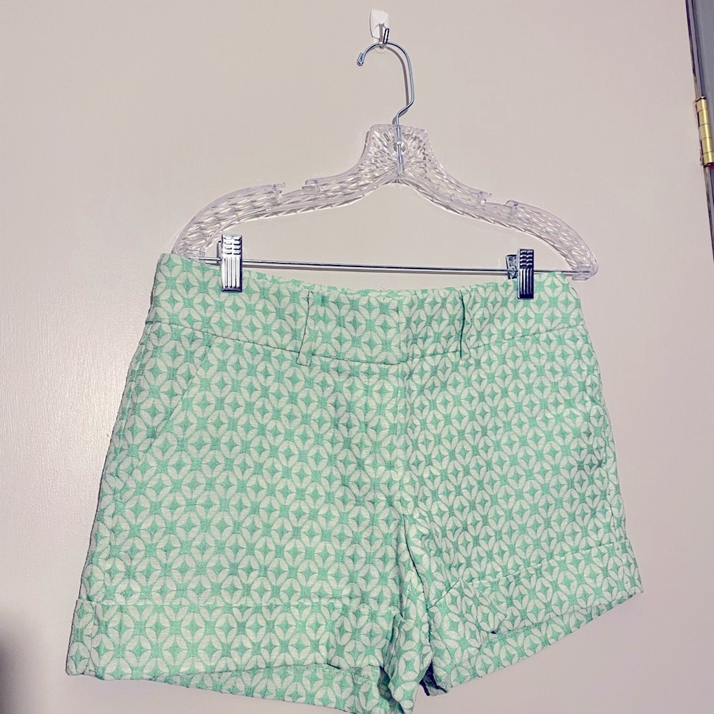 Ny&Co Green Brocade Shorts